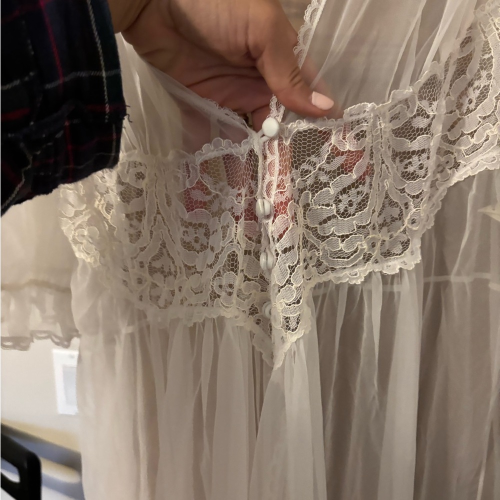 Vintage 60s 70s Val Mode Lingerie Nightgown Coverup NWT size 10 Made in USA - Picture 4 of 8